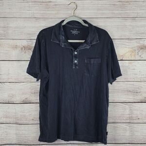 Vineyard Vines Men's Island Polo Garment Dyed Navy Short Sleeve Large